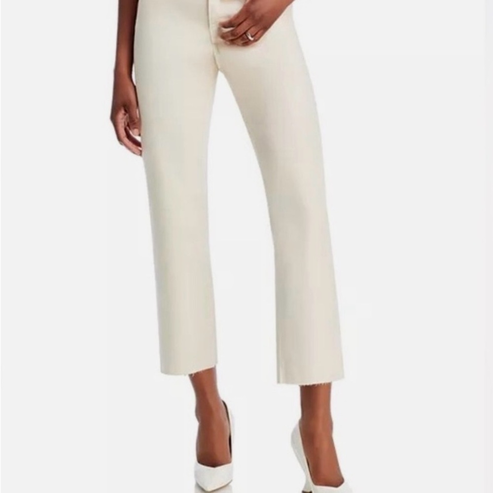 L’AGENCE Wanda Crop Coated Jeans French Vanilla Size 28
